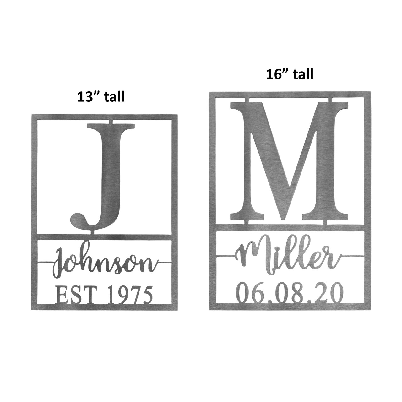 Personalized Monogram Name and Date Sign product image