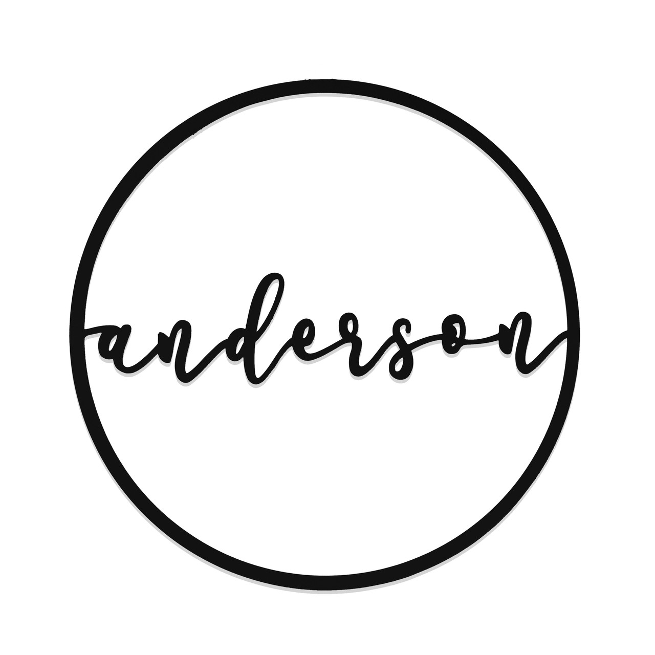Personalized Minimalist Metal Circle Name Sign product image