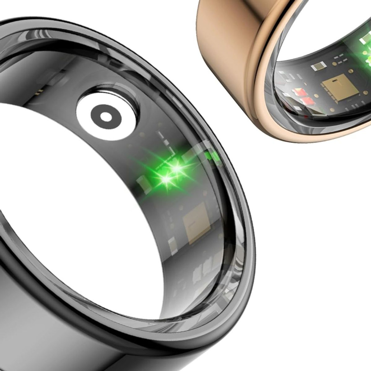 Smart Ring Fitness Tracker Ring, Multi-Modes Fitness Tracker Rate Pedometer Sleep Monitoring Waterproof Bluetooth Connectivity(Black-US 11#) product image