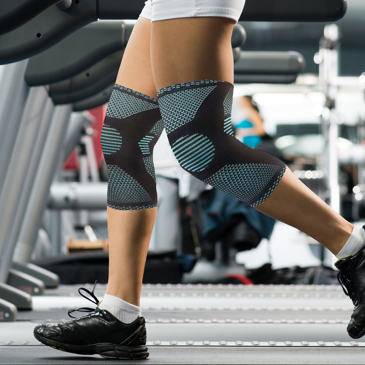 3D Mesh Compression Knee Sleeve Support with Silicone Grip product image