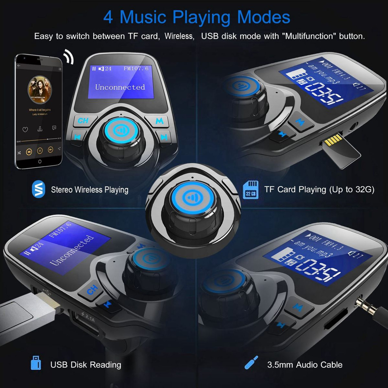 iMounTEK Car Wireless FM Transmitter product image