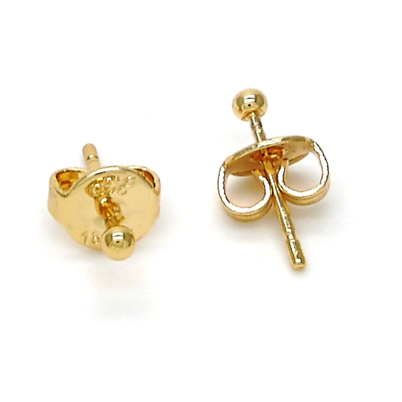 14K Yellow 2mm Gold Ball Stud Earrings product image
