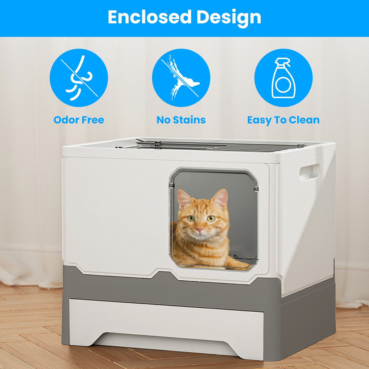 iMounTEK® Collapsible Cat Litter Box with Accessories DailySteals