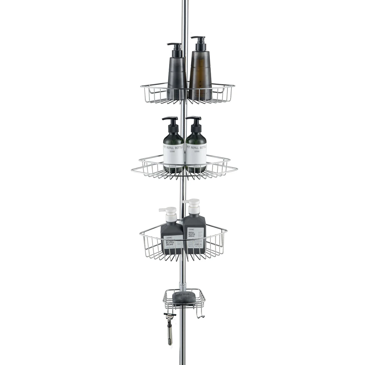 4-Tier Corner Rustproof Shower Caddy product image