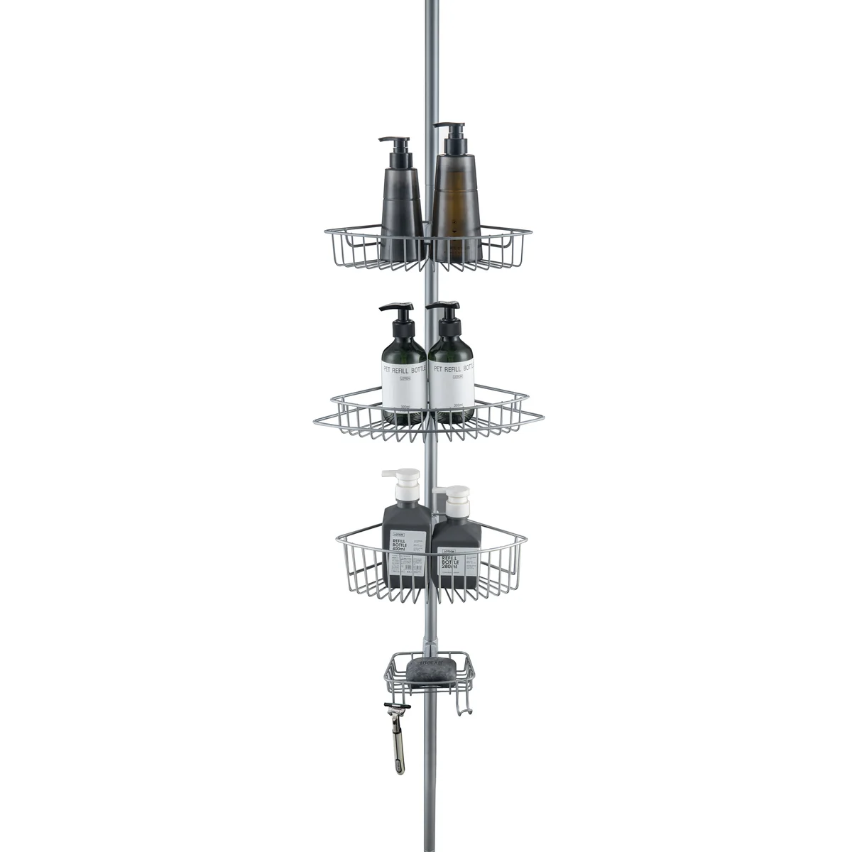 4-Tier Corner Rustproof Shower Caddy product image