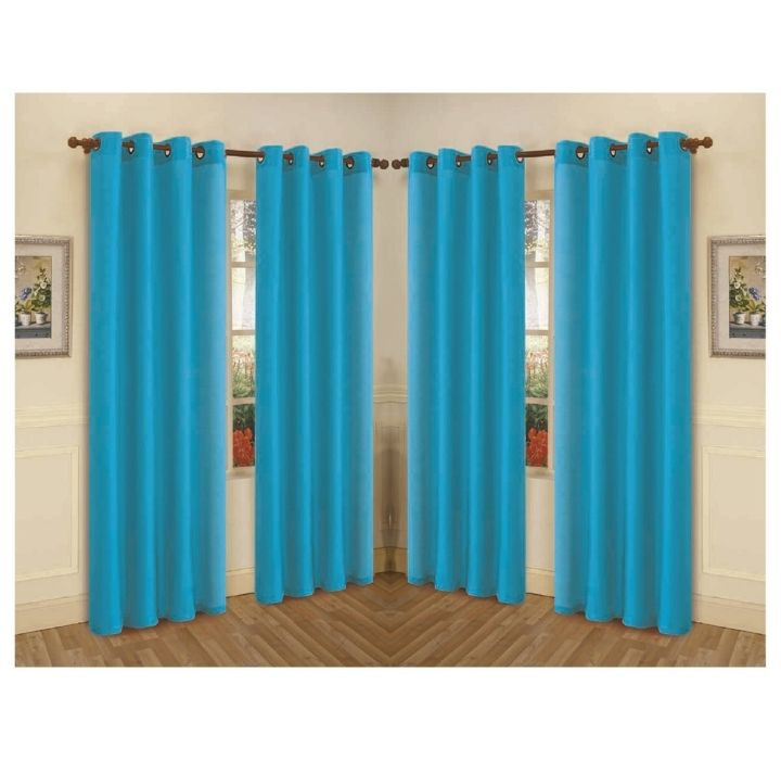 Semi-Sheer Faux Silk 84" Curtain Panels (4-Pack) product image