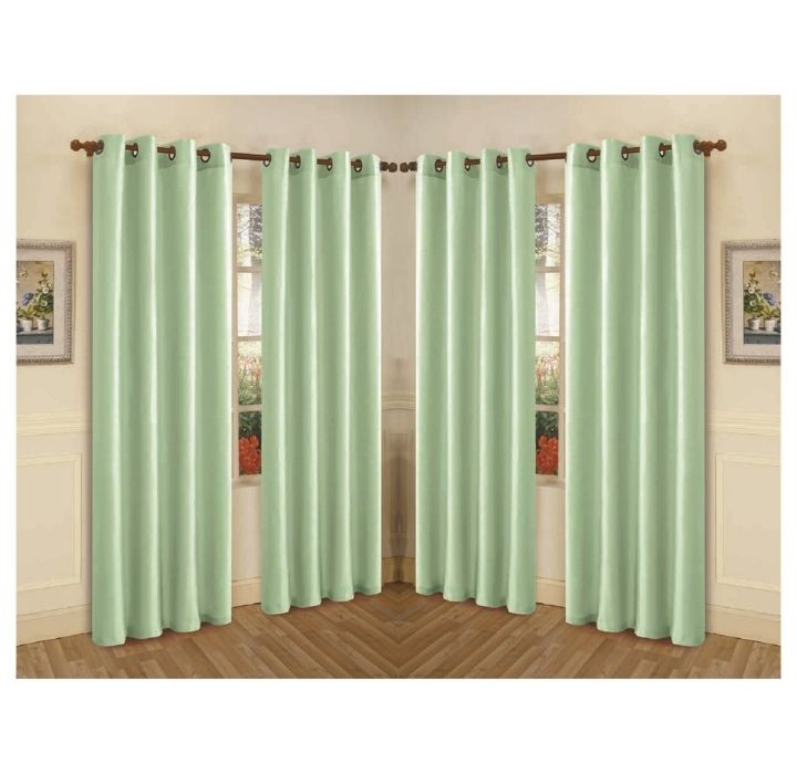 Semi-Sheer Faux Silk 84" Curtain Panels (4-Pack) product image