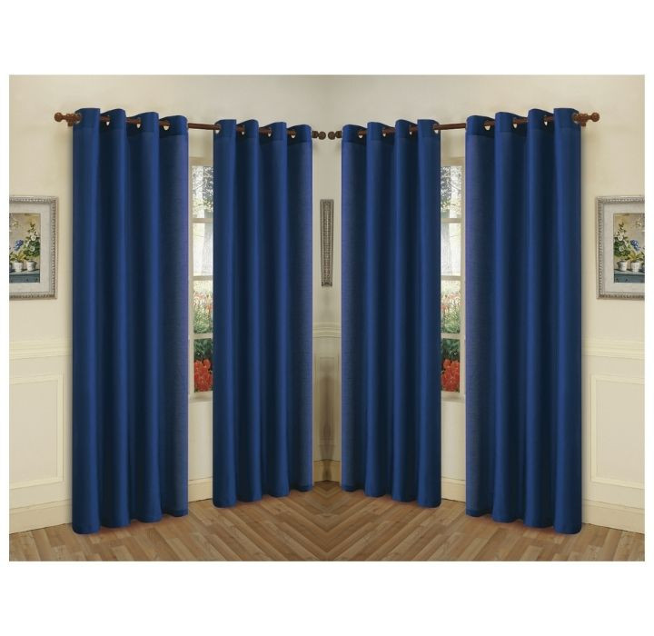 Semi-Sheer Faux Silk 84" Curtain Panels (4-Pack) product image
