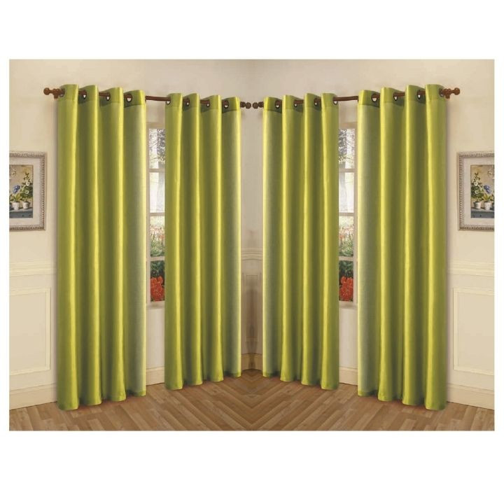 Semi-Sheer Faux Silk 84" Curtain Panels (4-Pack) product image