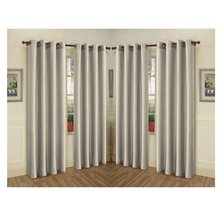 Semi-Sheer Faux Silk 84" Curtain Panels (4-Pack) product image