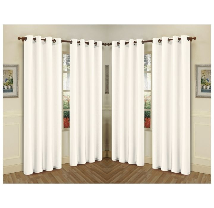 Semi-Sheer Faux Silk 84" Curtain Panels (4-Pack) product image