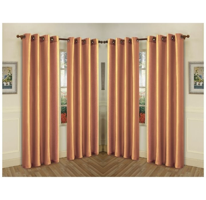 Semi-Sheer Faux Silk 84" Curtain Panels (4-Pack) product image