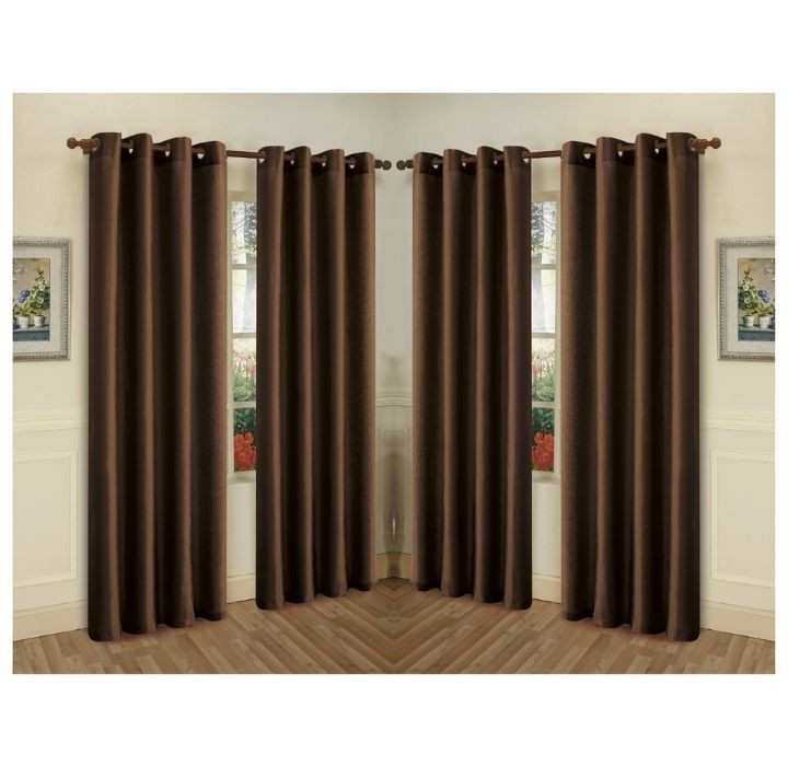 Semi-Sheer Faux Silk 84" Curtain Panels (4-Pack) product image