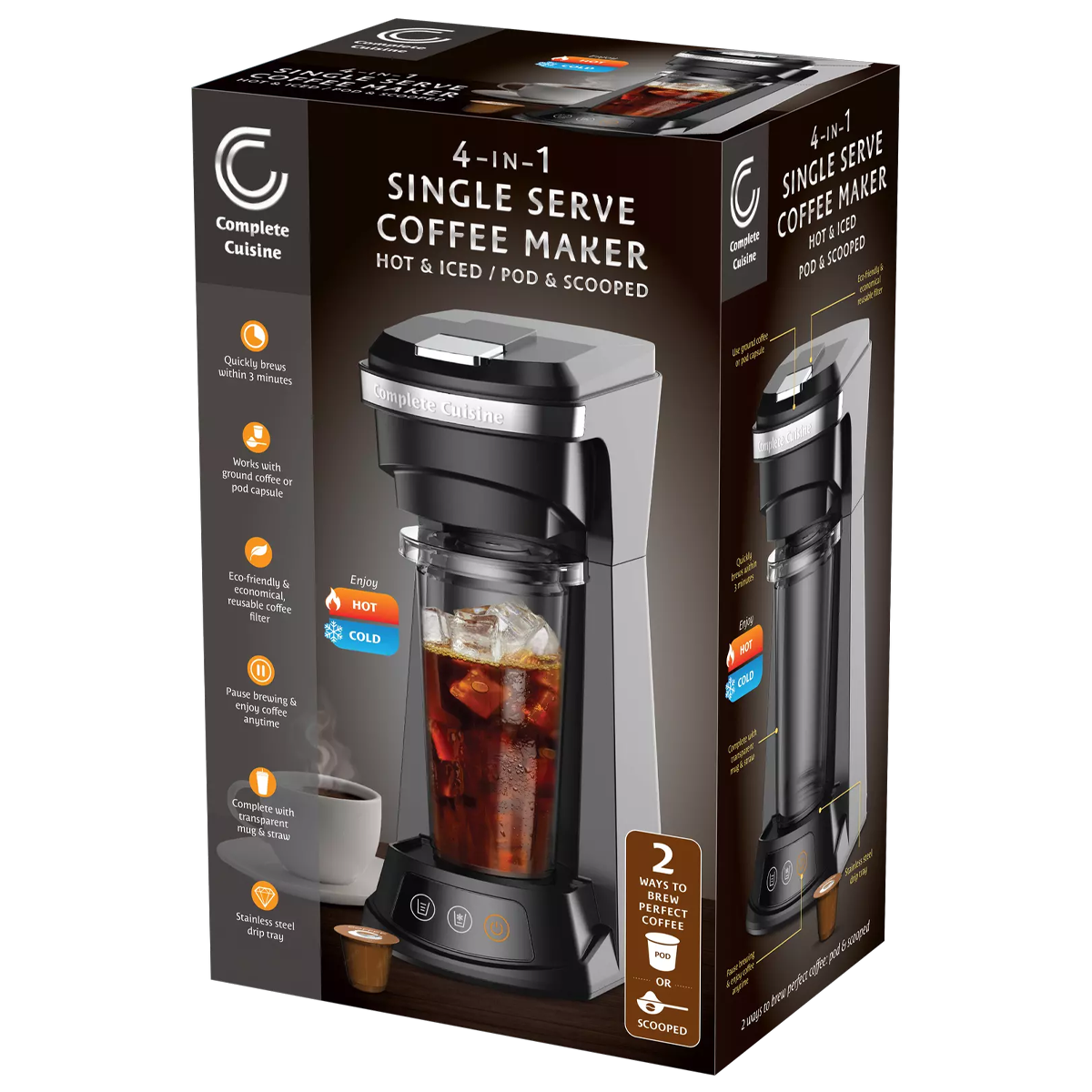 Complete Cuisine™ 4-in-1 Single Serve Coffee Maker product image