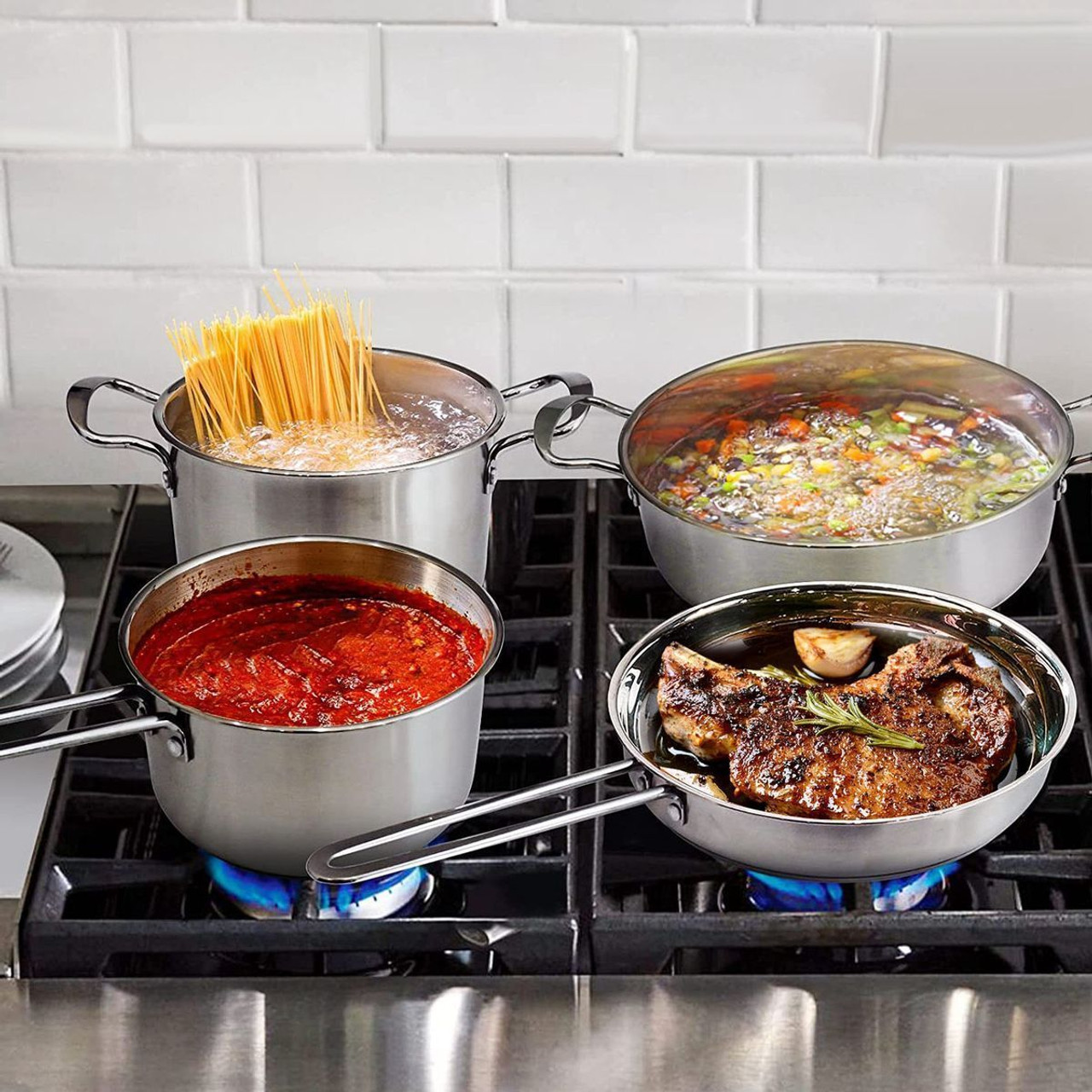 NewHome™ Stainless Steel Cookware Set product image