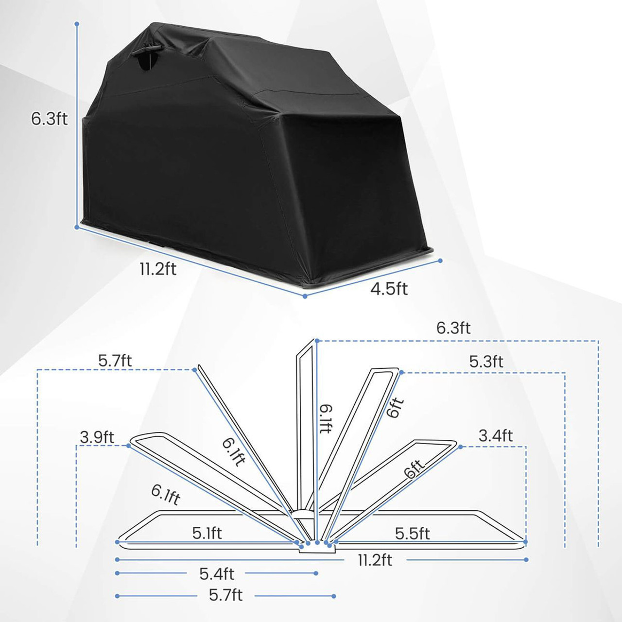Outdoor Motorcycle Shelter Waterproof Motorbike Storage Tent with Cover product image