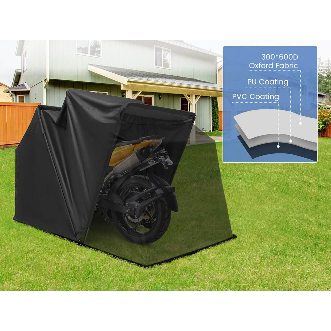 Outdoor Motorcycle Shelter Waterproof Motorbike Storage Tent with Cover product image