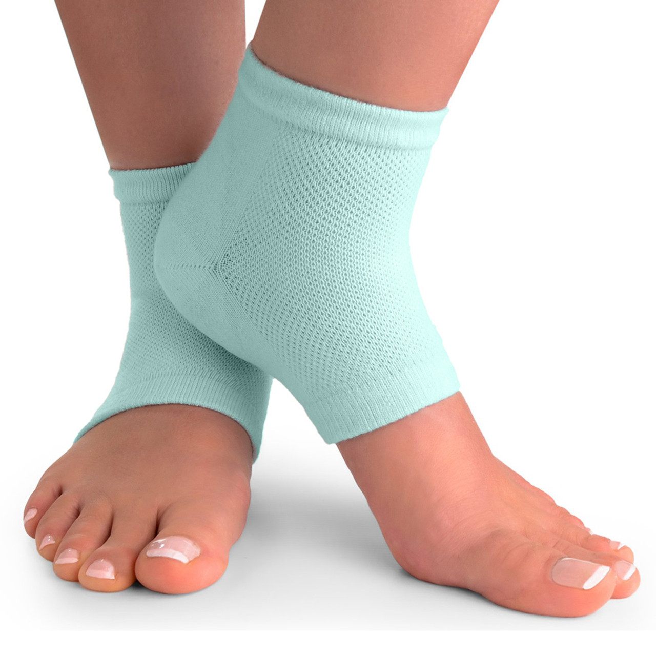 Open-Toe Moisturizing Gel Heel Socks for Dry/Cracked Skin (4-Pair) product image