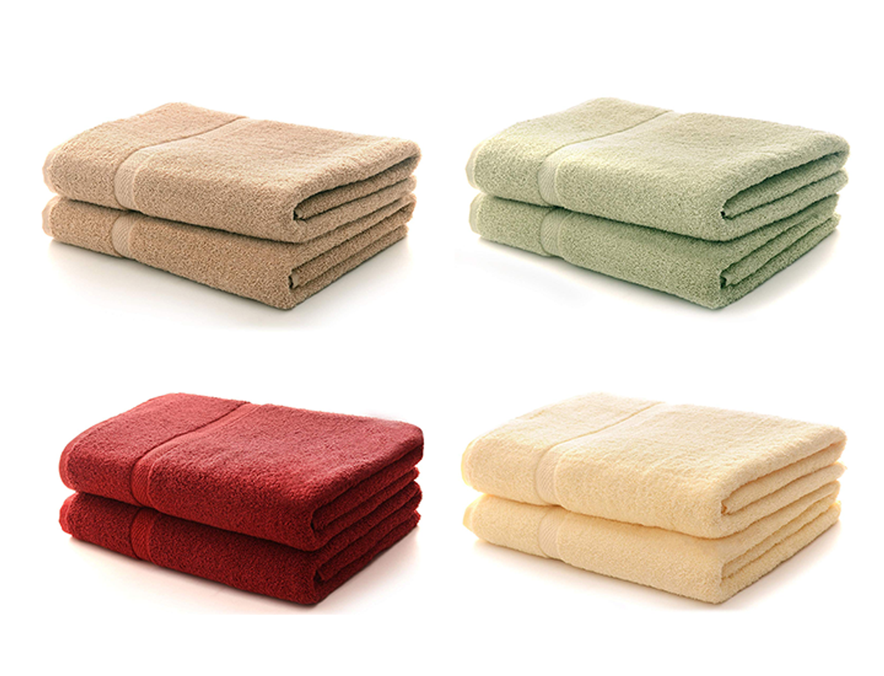 Cheer Collection Super Soft Absorbent Solid Color Bath Towels (Set of 2) White