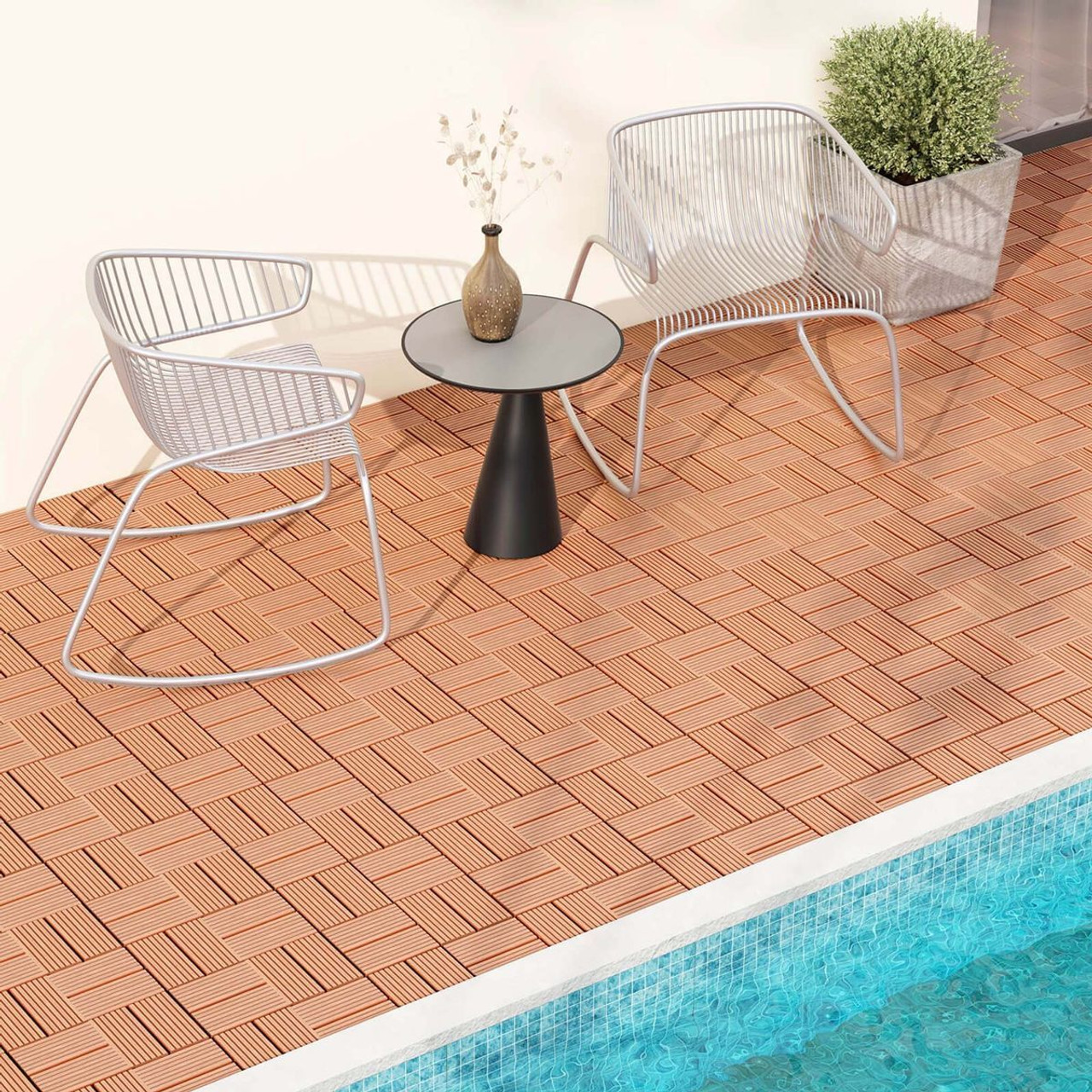 18-Piece 12 x 12-Inch All-Weather Interlocking Deck Tiles product image