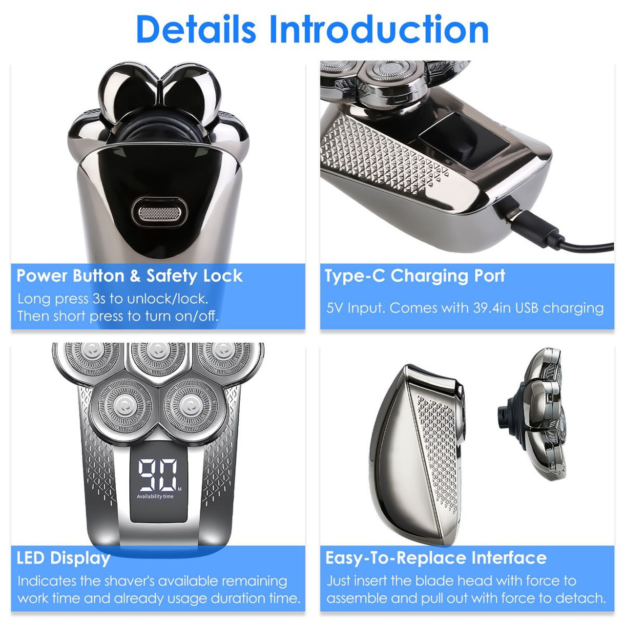 iMounTEK 5-In-1 Rechargeable Shaving Kit product image