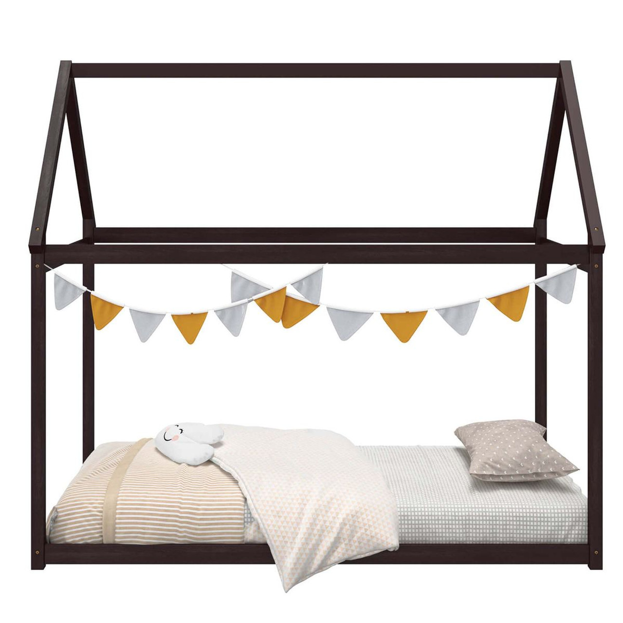 Wood-Frame House Bed for Kids  product image
