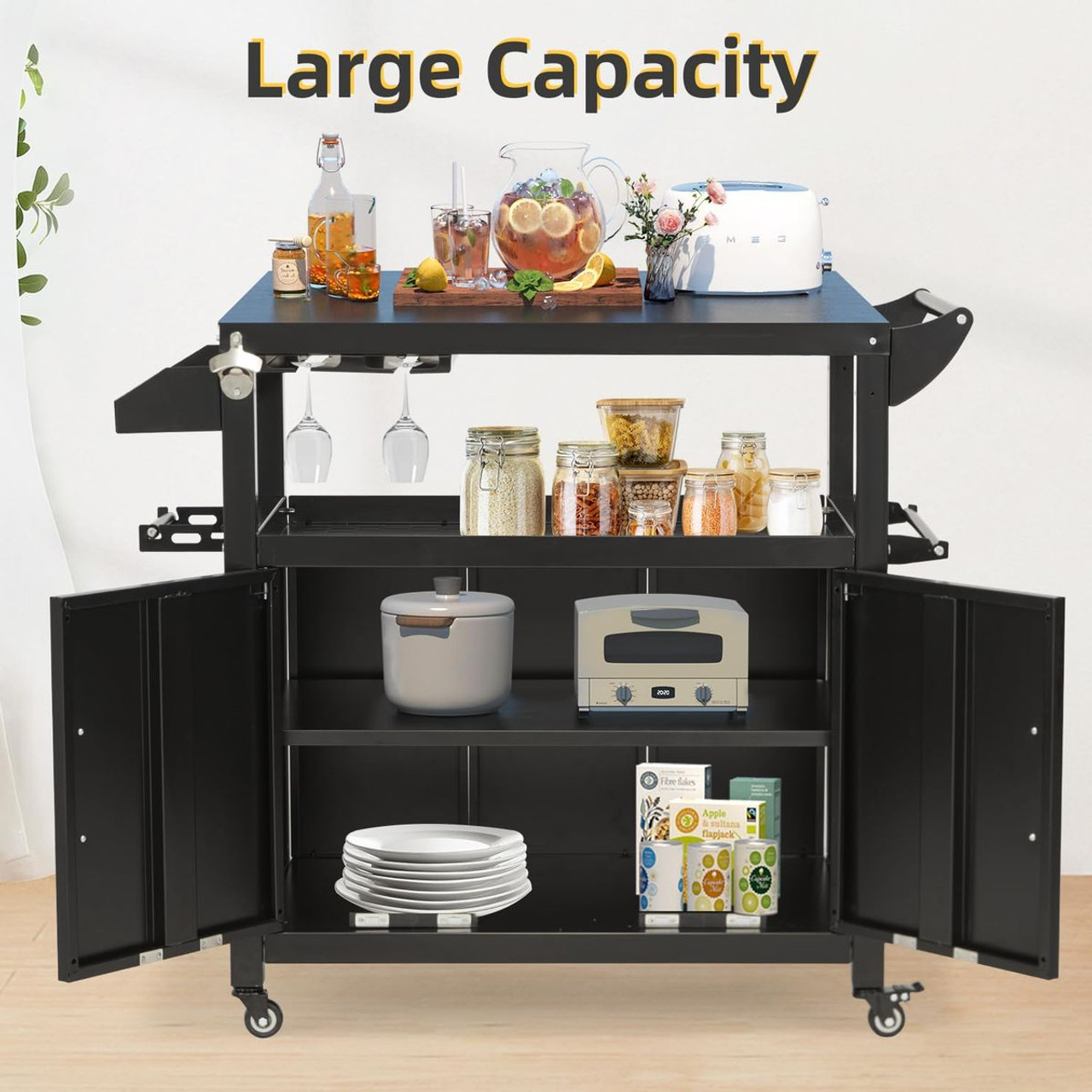 Outdoor Grill Cart with Storage Cabinet product image