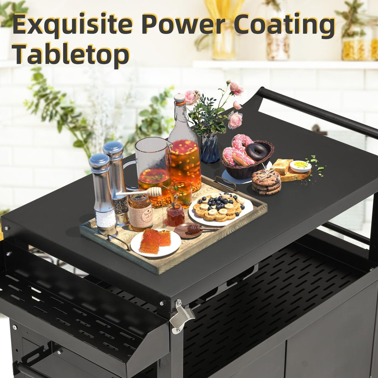 Outdoor Grill Cart with Storage Cabinet product image