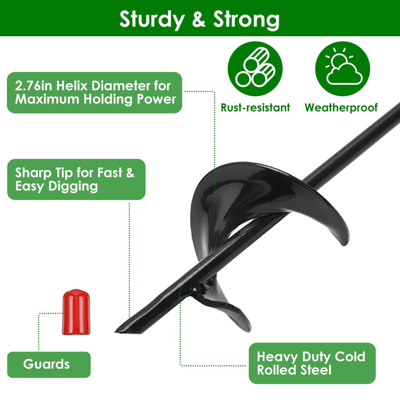 iMounTEK® Ground Auger Drill (4-Pack) product image