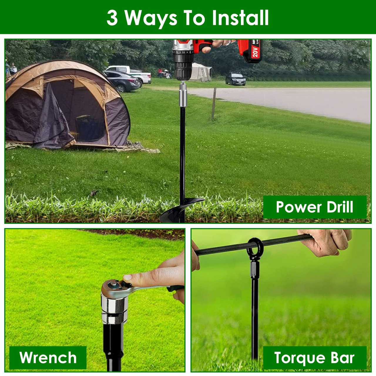 iMounTEK® Ground Auger Drill (4-Pack) product image