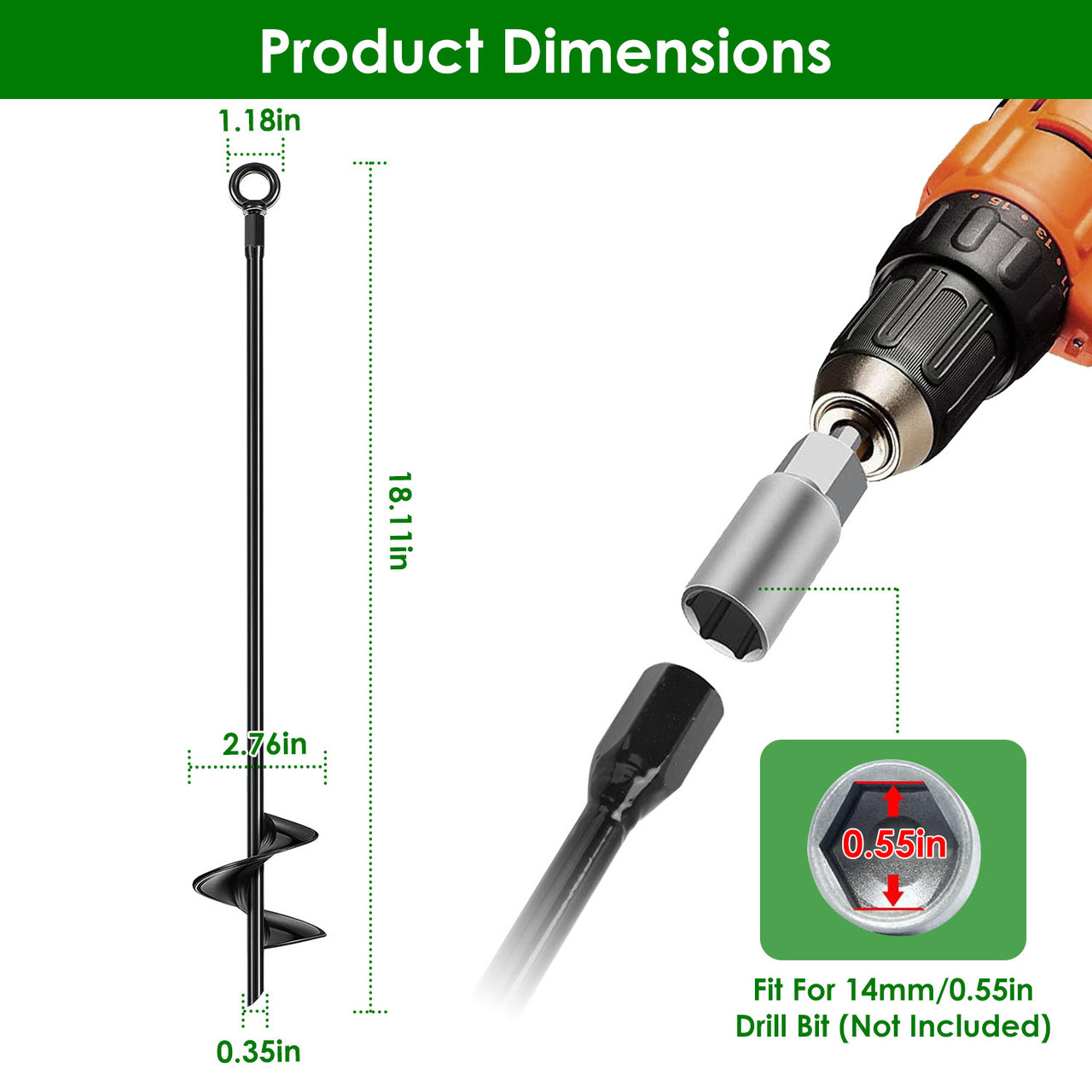 iMounTEK® Ground Auger Drill (4-Pack) product image