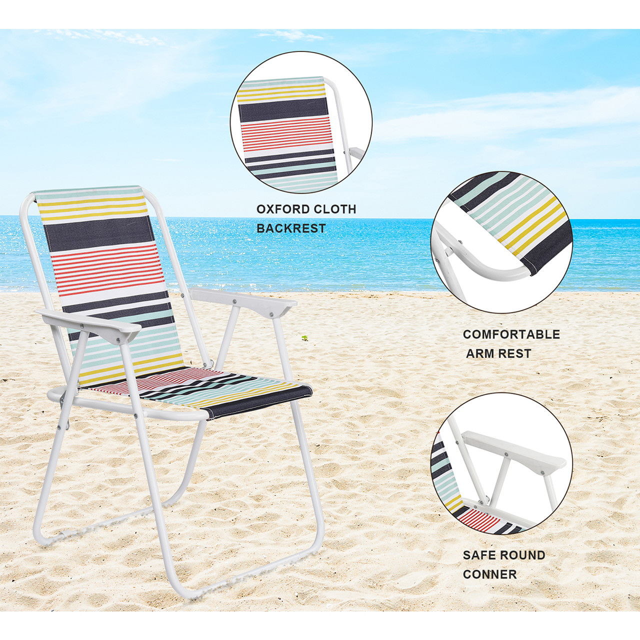 Lightweight Folding Beach/Lawn Chair (1 or 2-Pack) product image