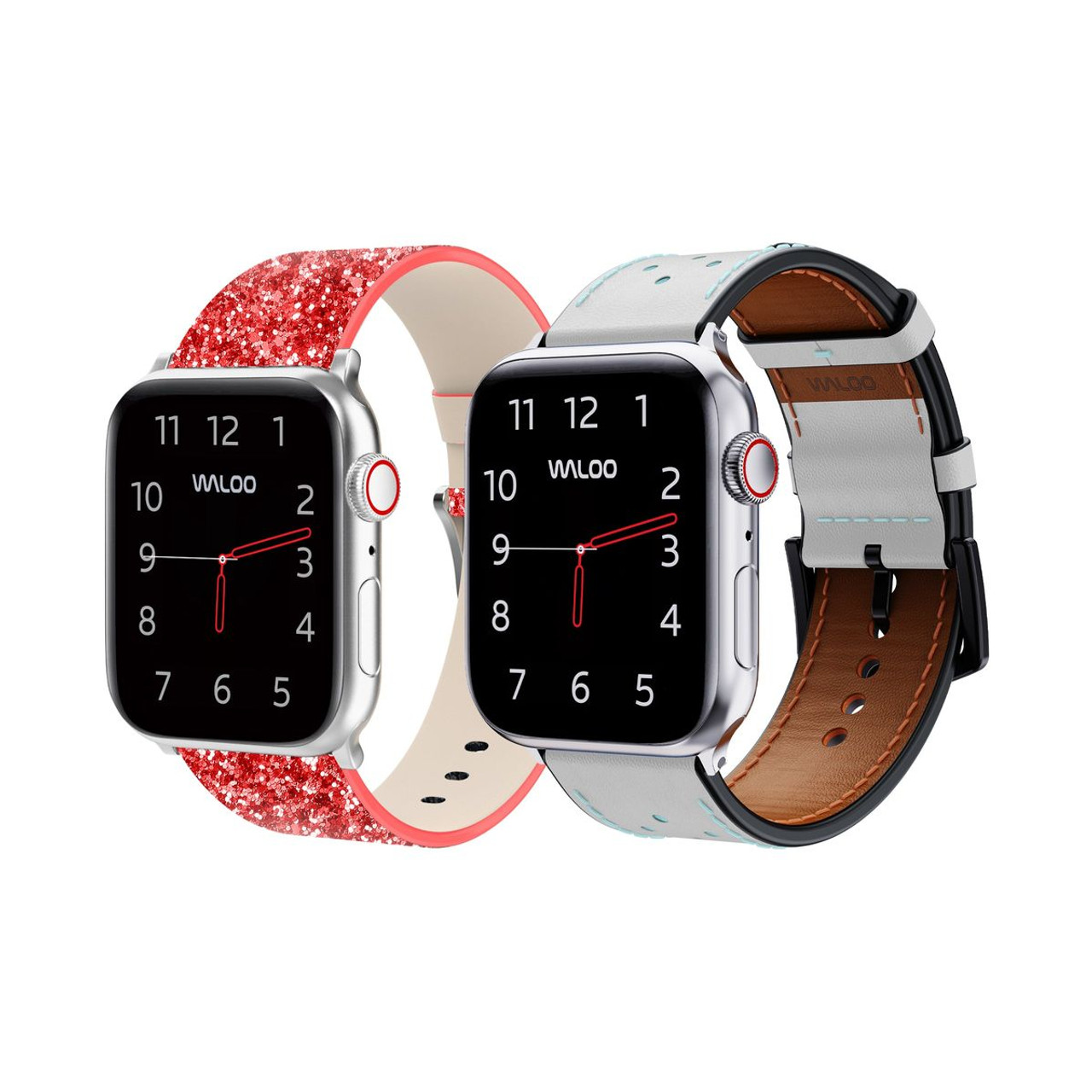 Waloo Bling and Breathable Leather Bands For Apple Watch  (2-Pack)  product image