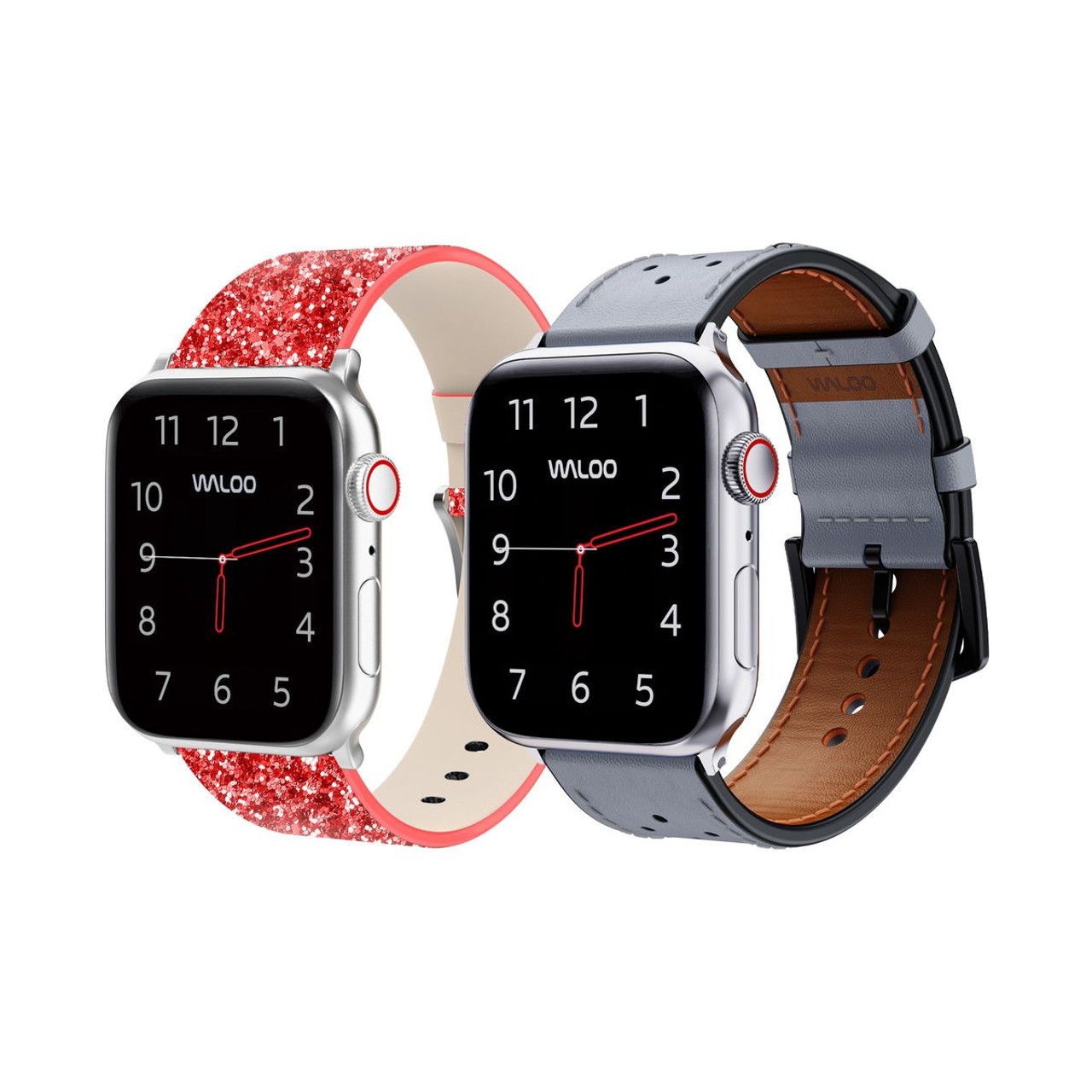 Waloo Bling and Breathable Leather Bands For Apple Watch  (2-Pack)  product image