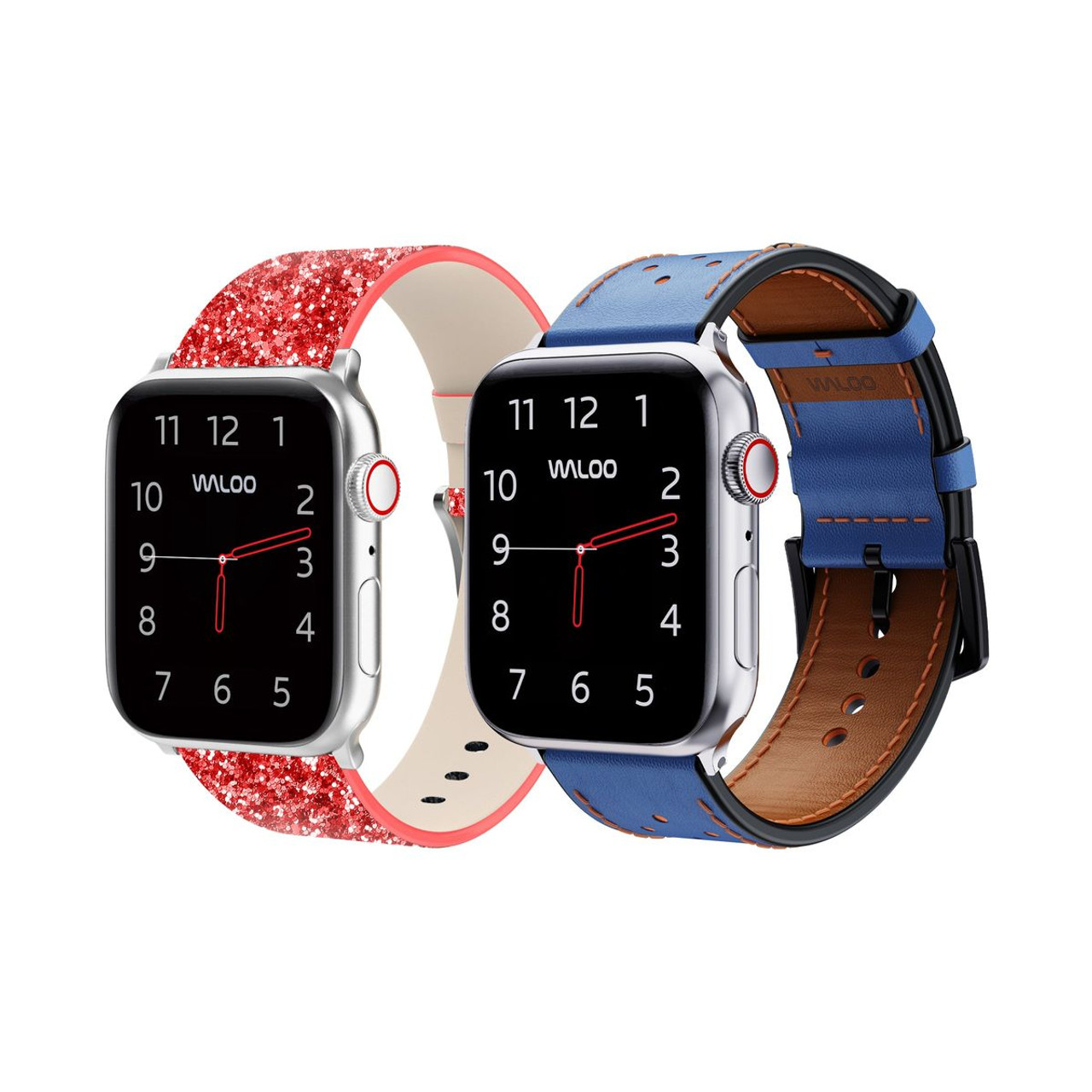 Waloo Bling and Breathable Leather Bands For Apple Watch  (2-Pack)  product image
