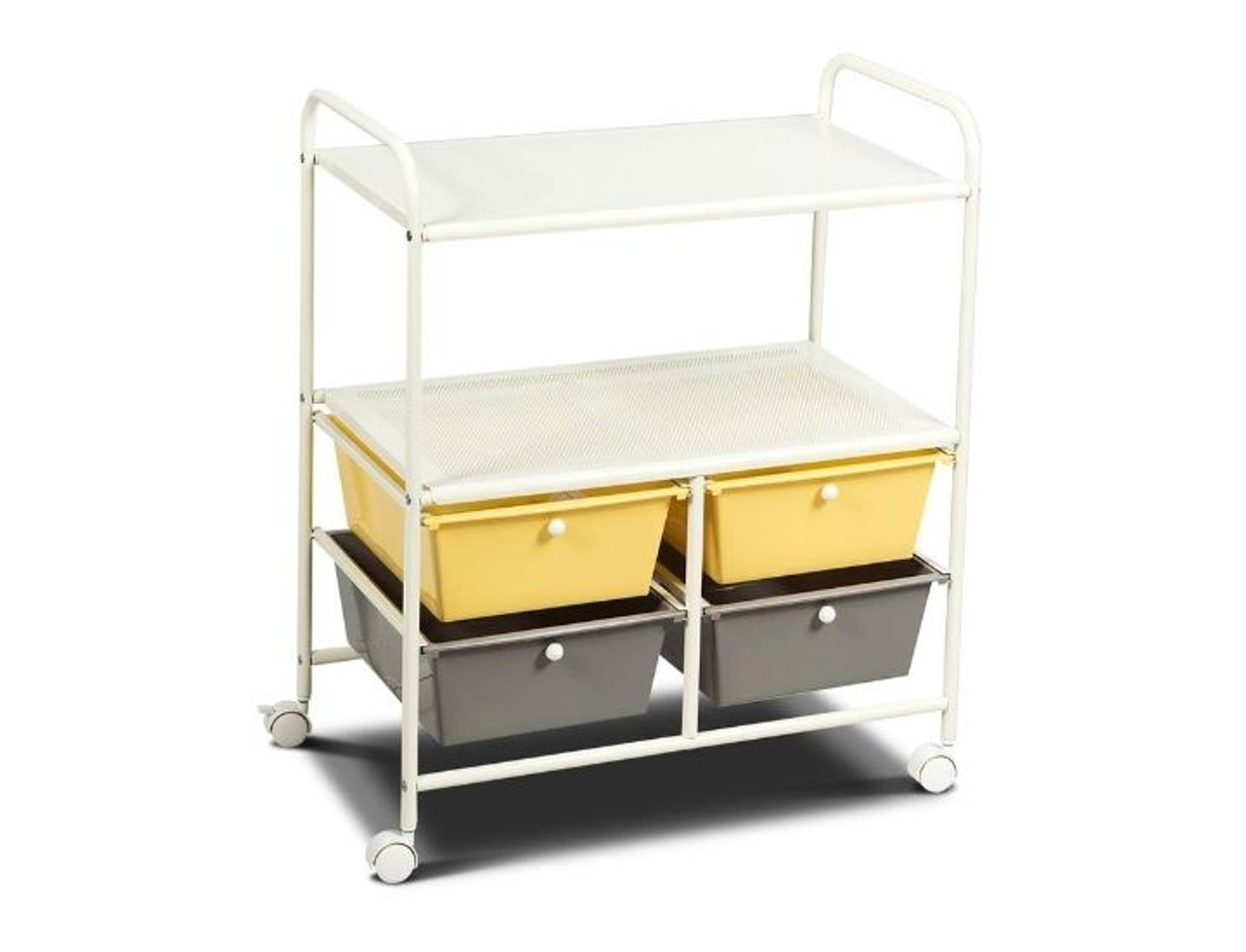 Rolling 4-Drawer 2-Shelf Metal Storage Cart product image