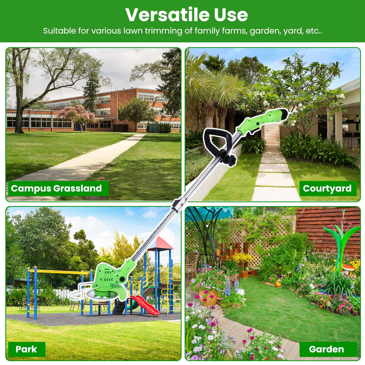 iGardenPro Rechargeable Grass Trimmer (12 or 21-Volt) product image