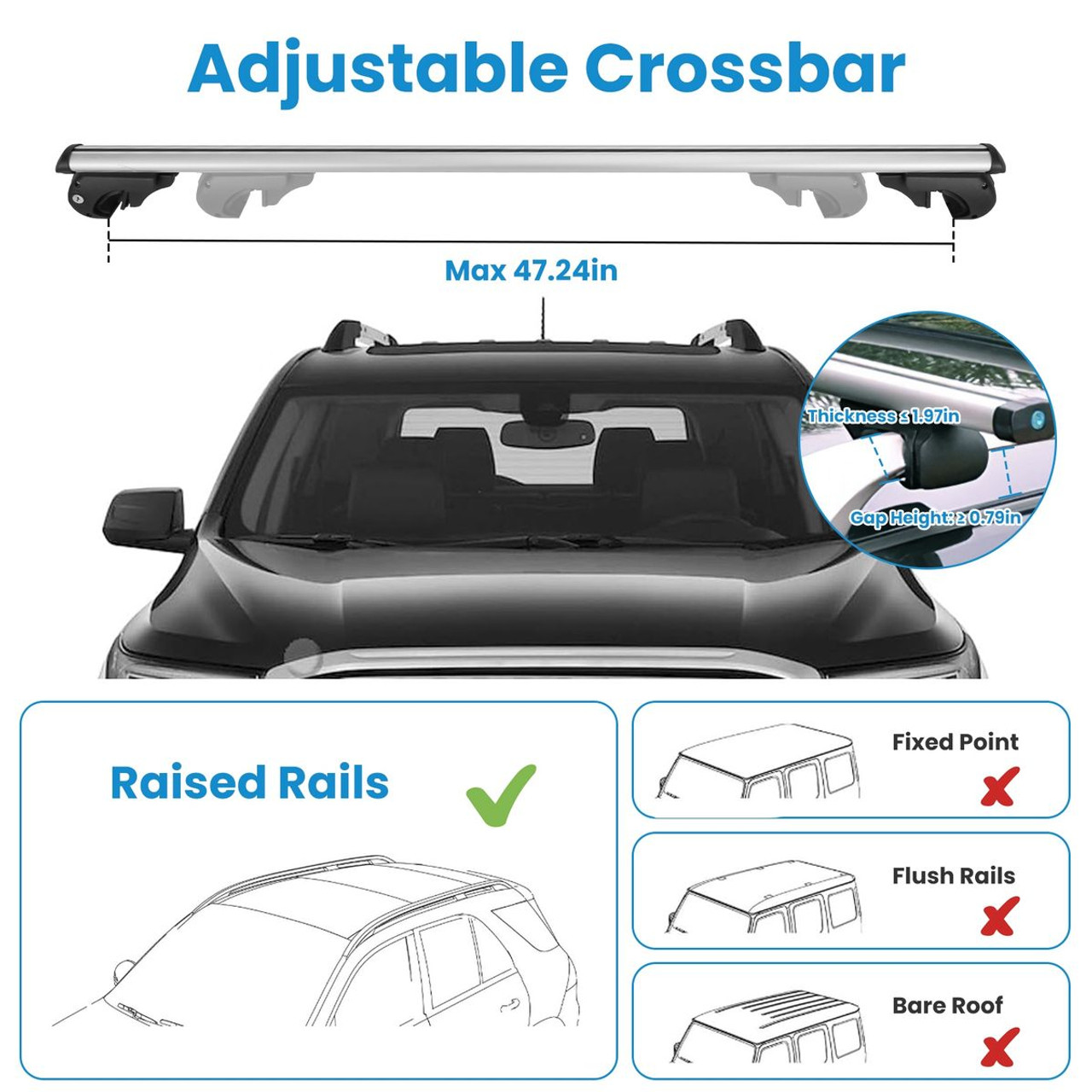 iMounTEK® Roof Rack Crossbar (2-Pack) product image