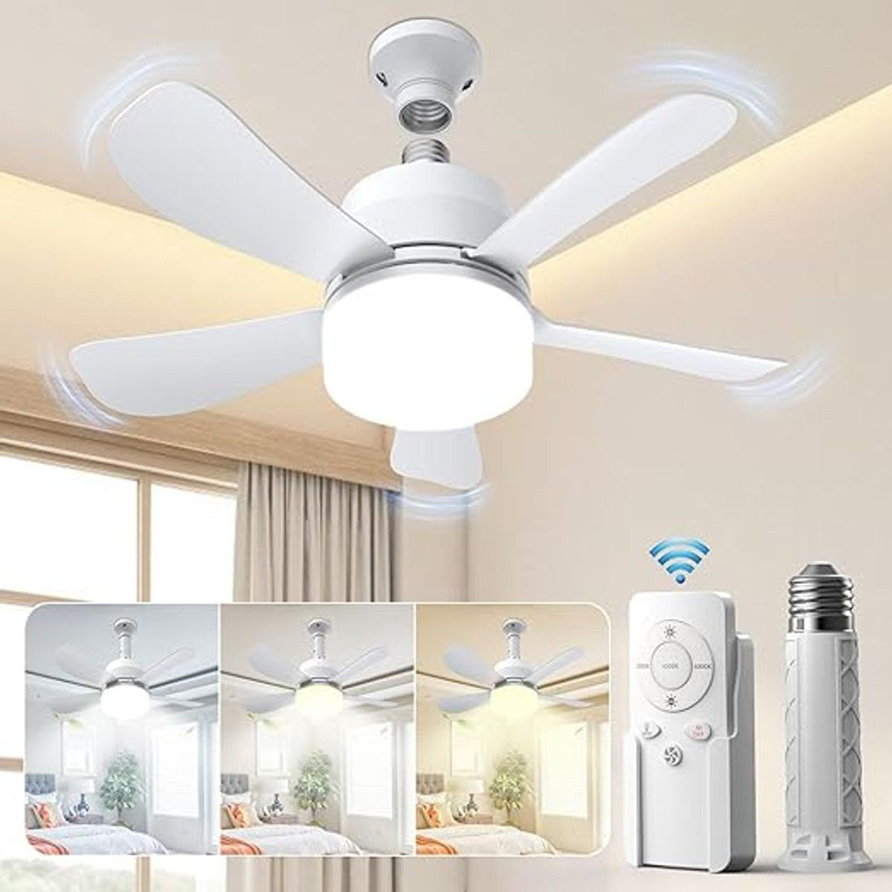 Eonini® Dimmable LED Socket Ceiling Fan Light product image