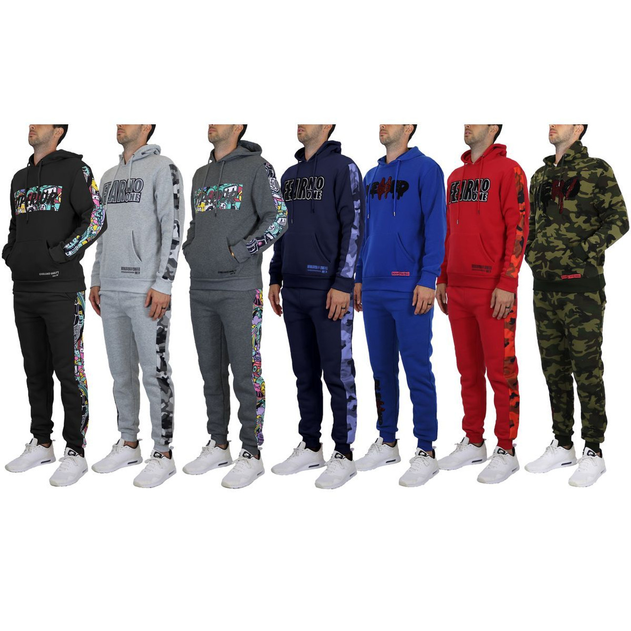 Men's 2-Piece Fleece-Lined Pullover Hoodie & Jogger Sweatpants Set product image