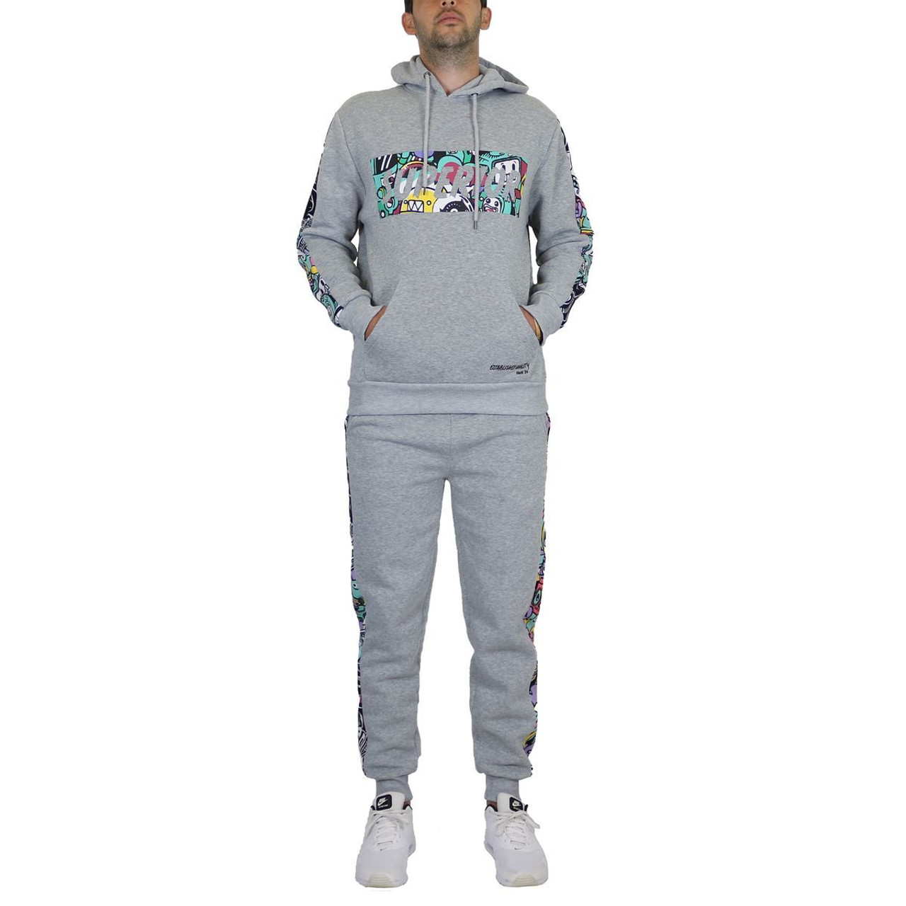 Men's 2-Piece Fleece-Lined Pullover Hoodie & Jogger Sweatpants Set product image