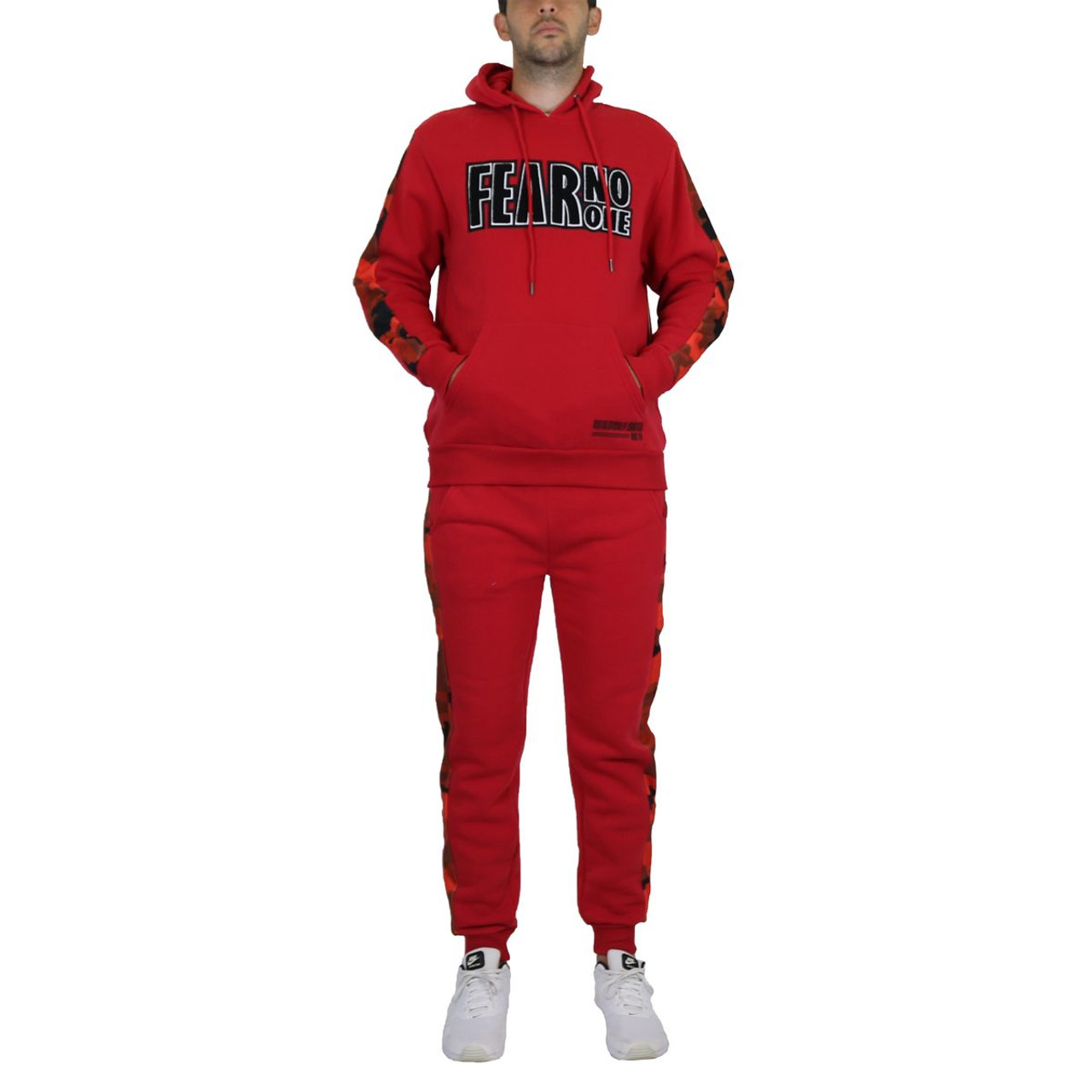 Men's 2-Piece Fleece-Lined Pullover Hoodie & Jogger Sweatpants Set product image