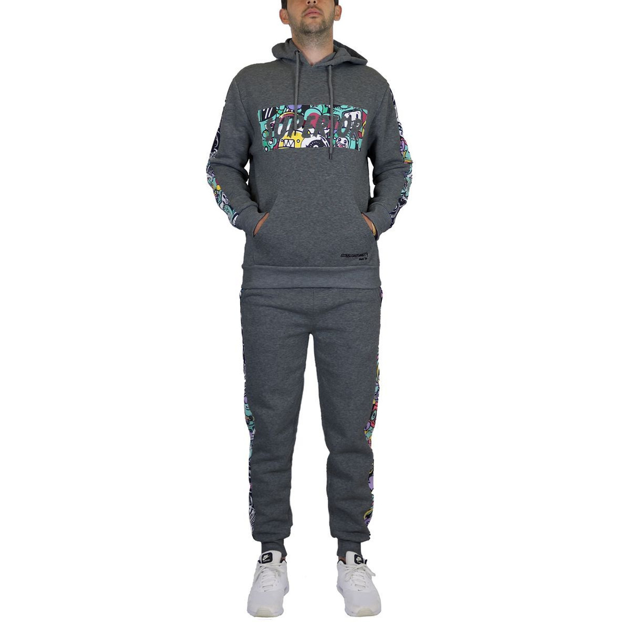 Men's 2-Piece Fleece-Lined Pullover Hoodie & Jogger Sweatpants Set product image