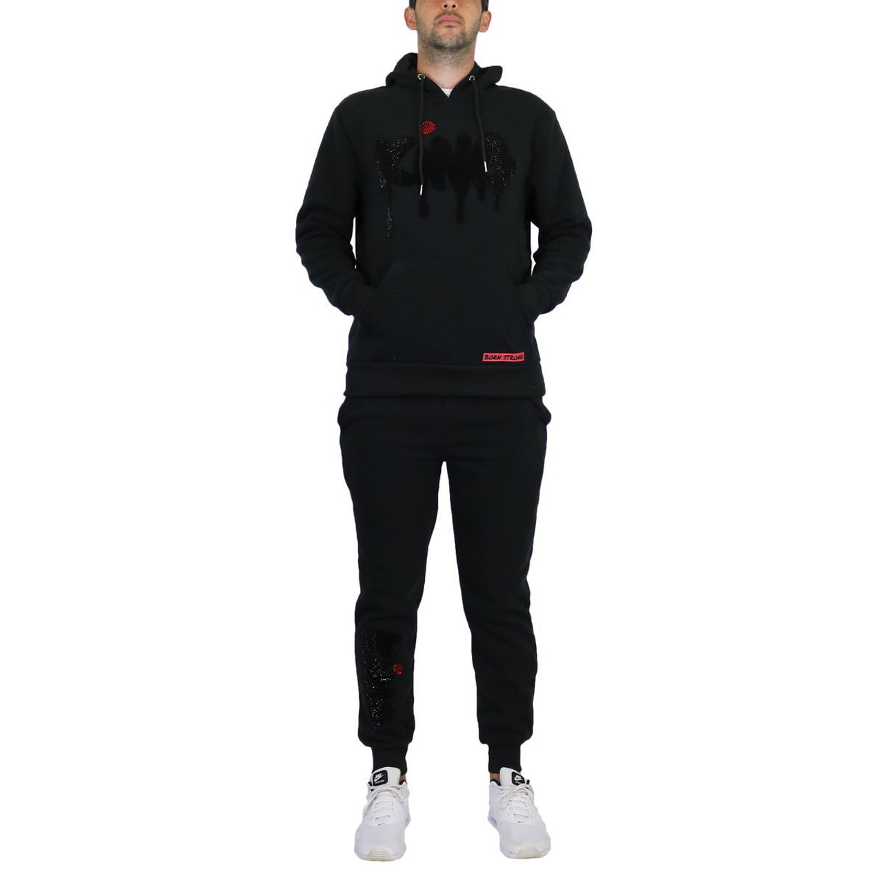 Men's 2-Piece Fleece-Lined Pullover Hoodie & Jogger Sweatpants Set product image