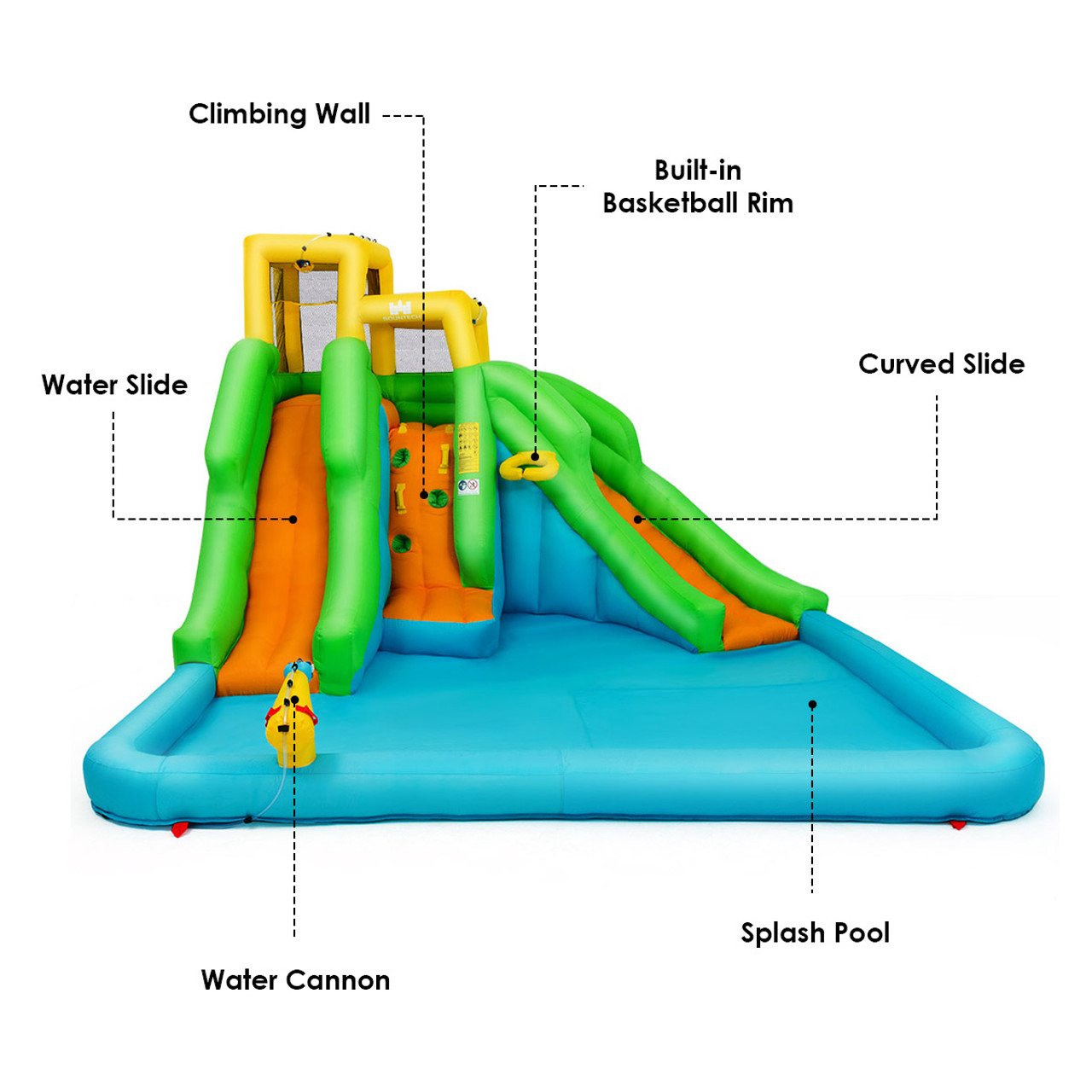 Goplus Inflatable Water Park Two-Slide Bounce House product image