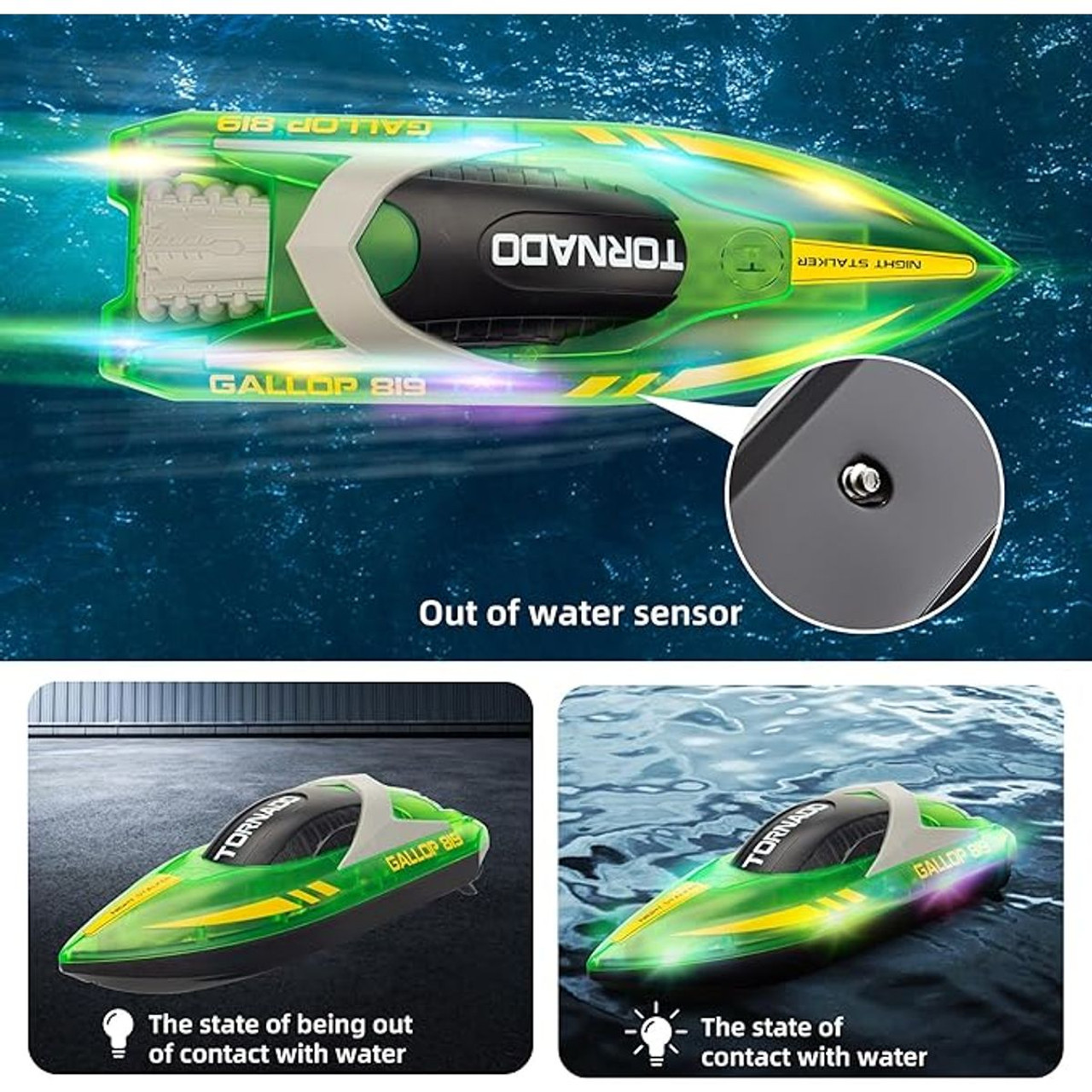 Remote Control Boat with LED Lights product image