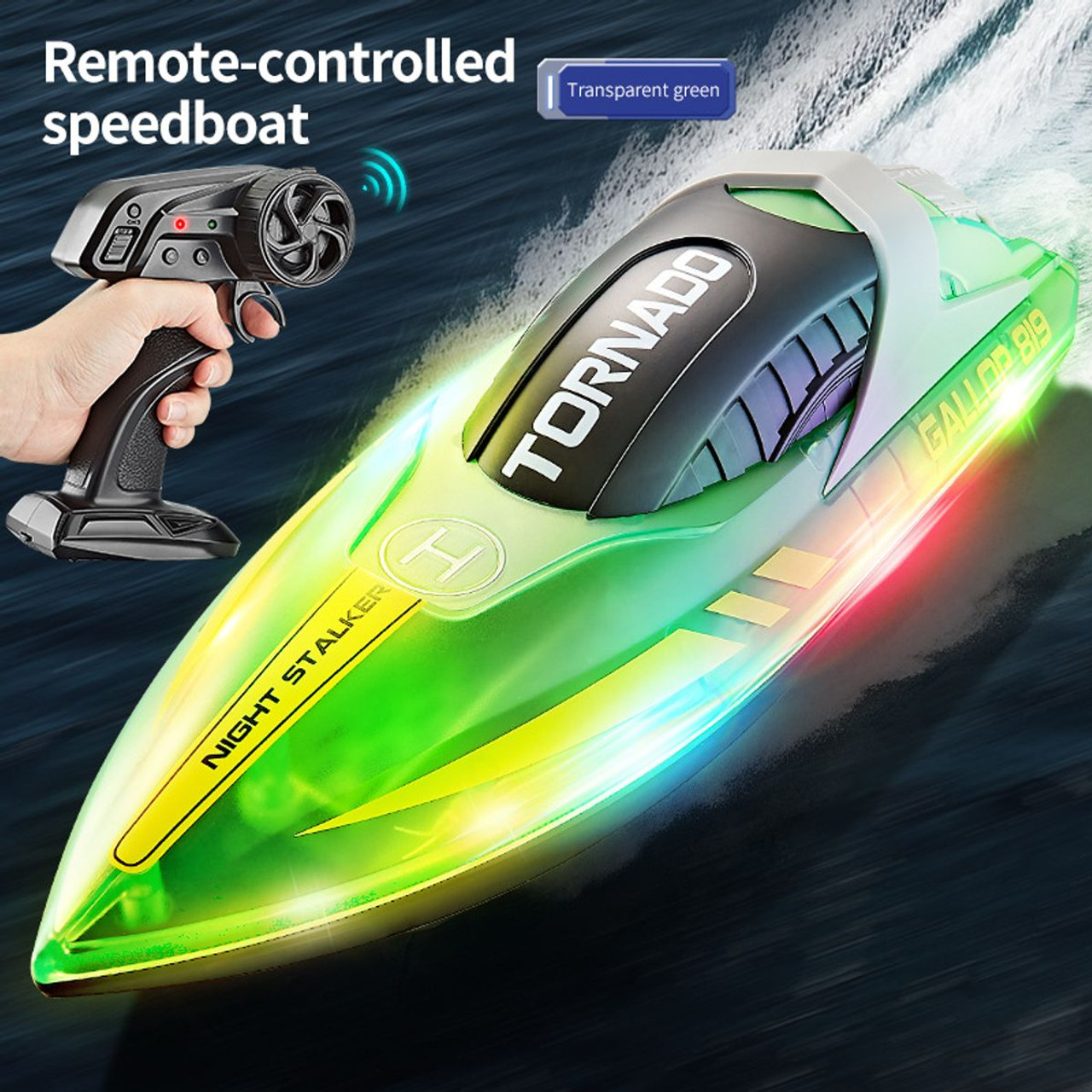 Remote Control Boat with LED Lights product image