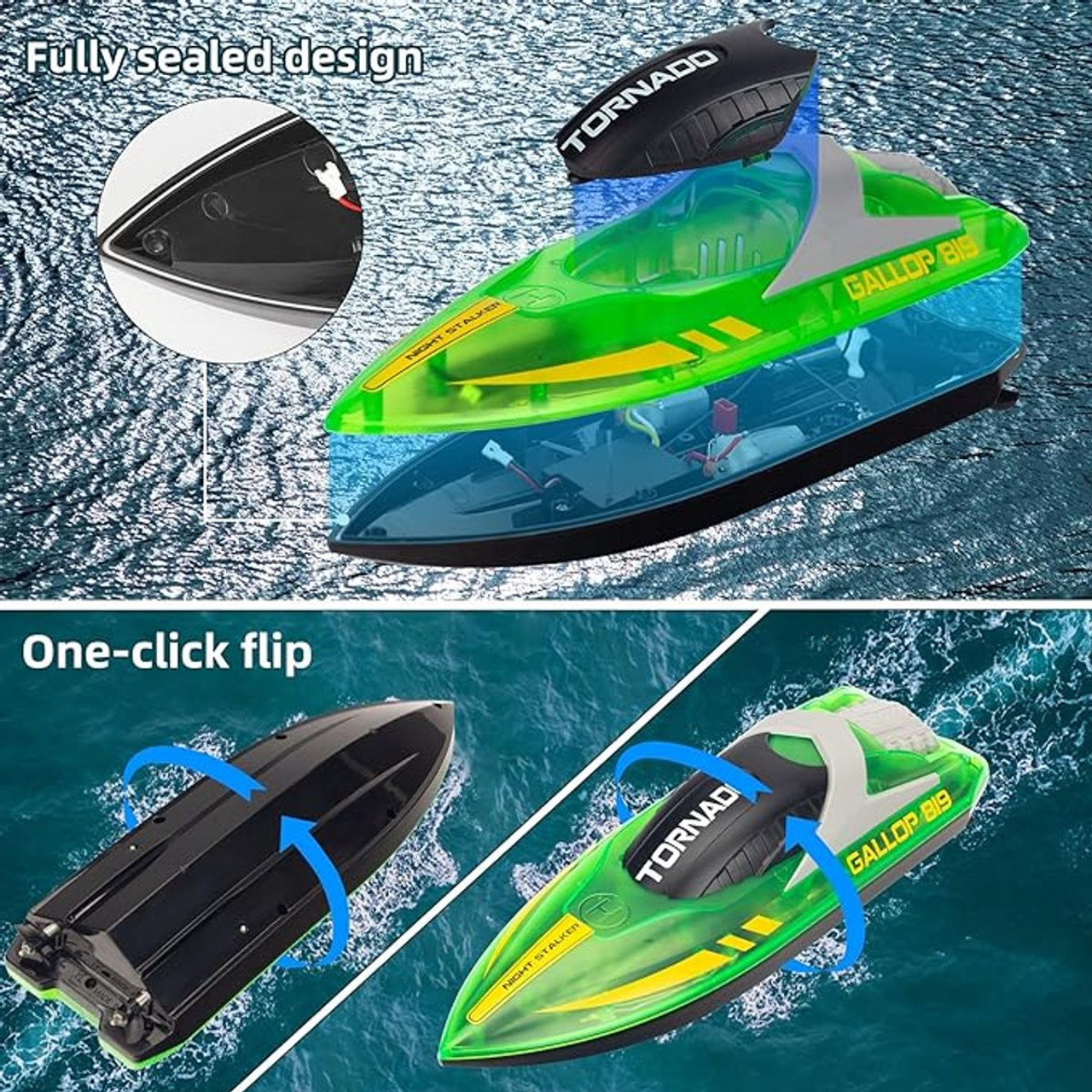 Remote Control Boat with LED Lights product image