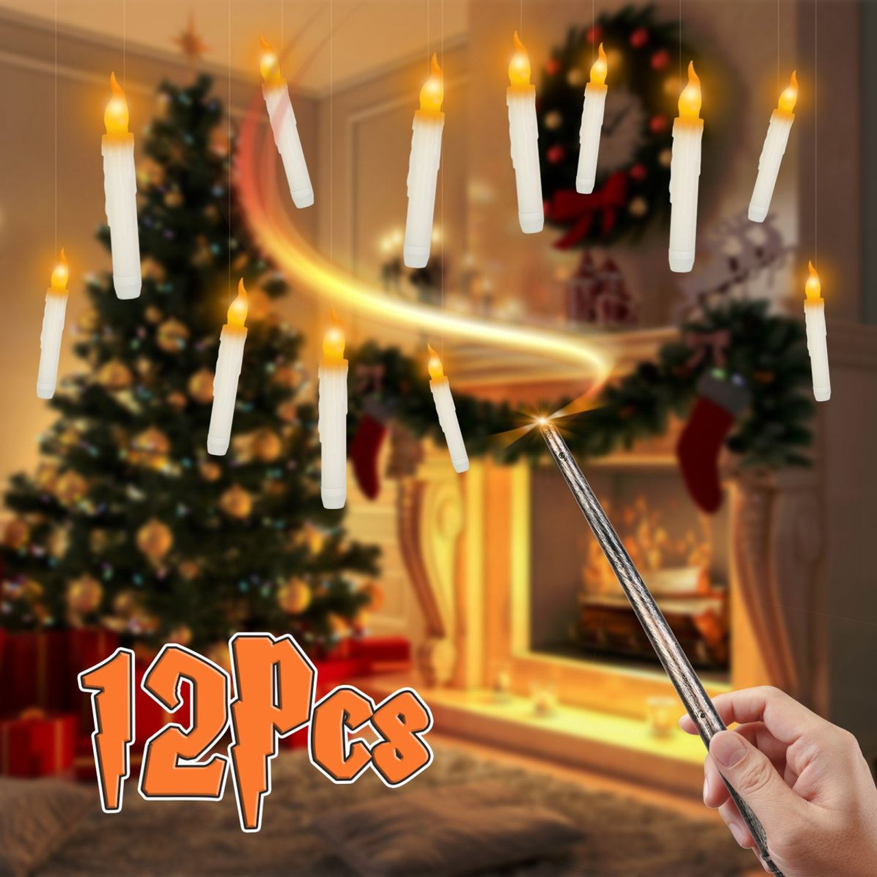 iMounTEK® Halloween LED Floating Candles with Remote Control Wand product image