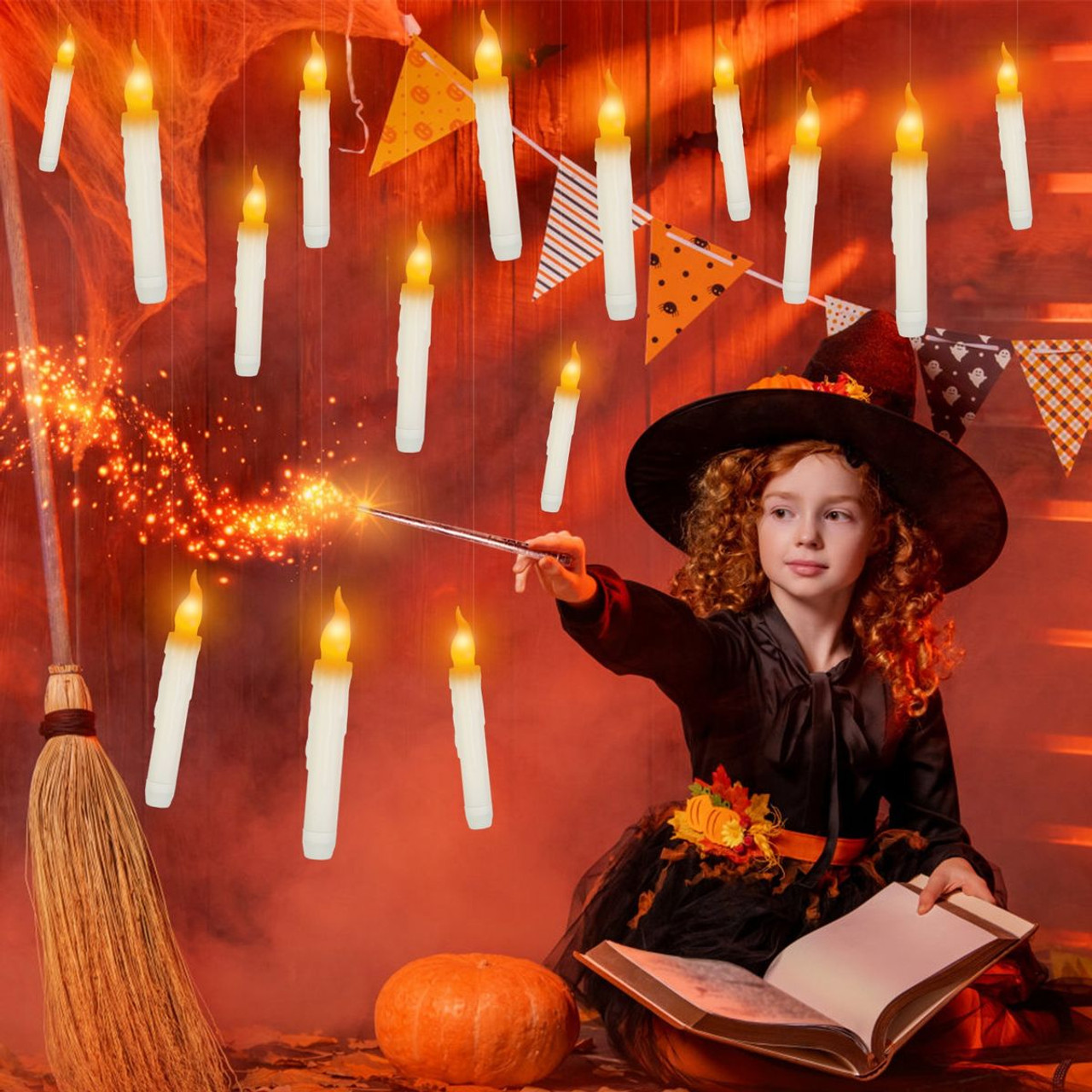 iMounTEK® Halloween LED Floating Candles with Remote Control Wand product image